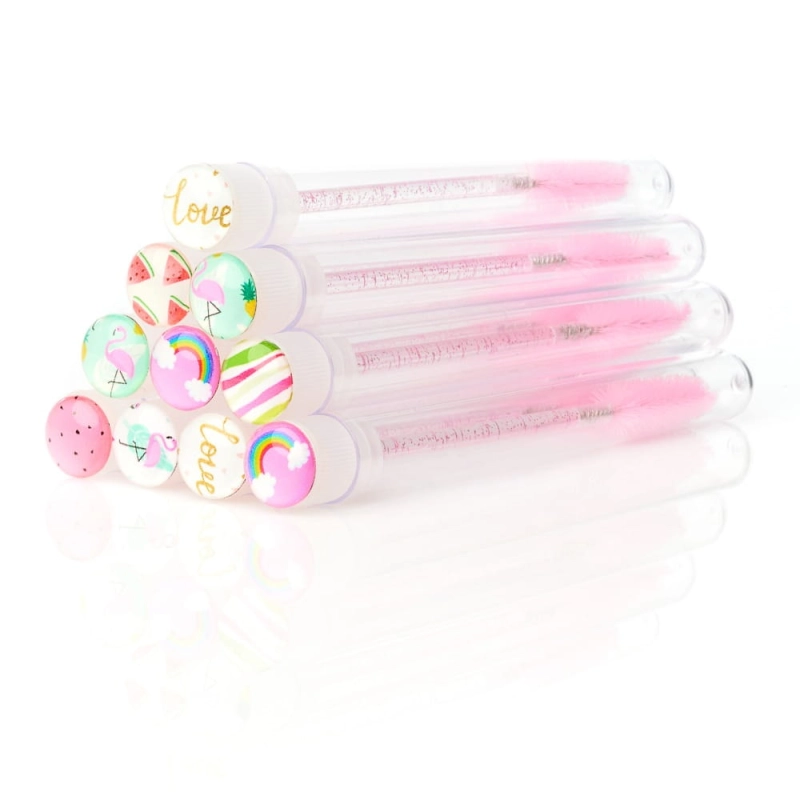 Szczoteczki do rzęs w tubce flamingi