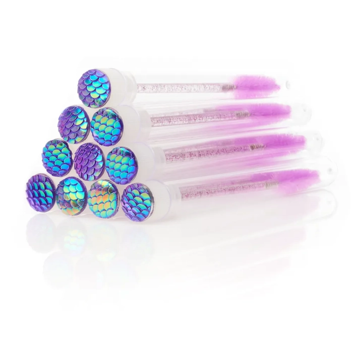 Szczoteczki do rzęs w tubce 10szt. - Fioletowa łuska