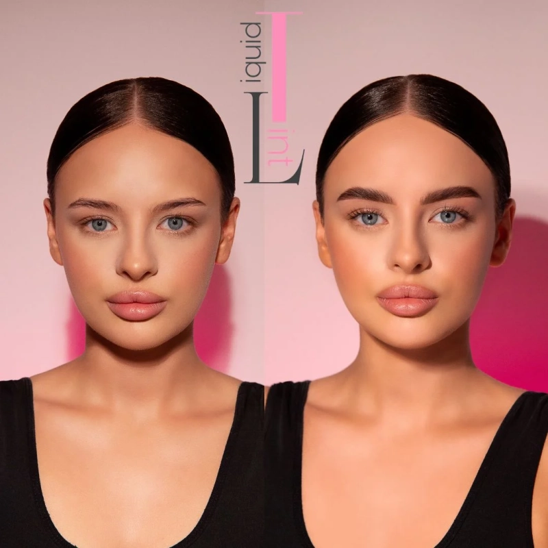 Płynna Farba do brwi Liquid Tint Pimp My Brows przed i po