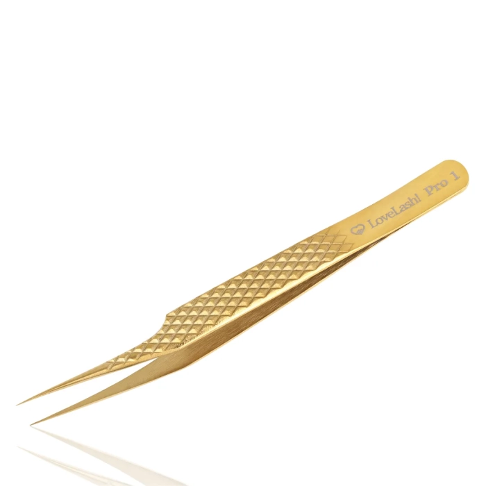 Pęseta do rzęs Pro 1 złota LoveLash