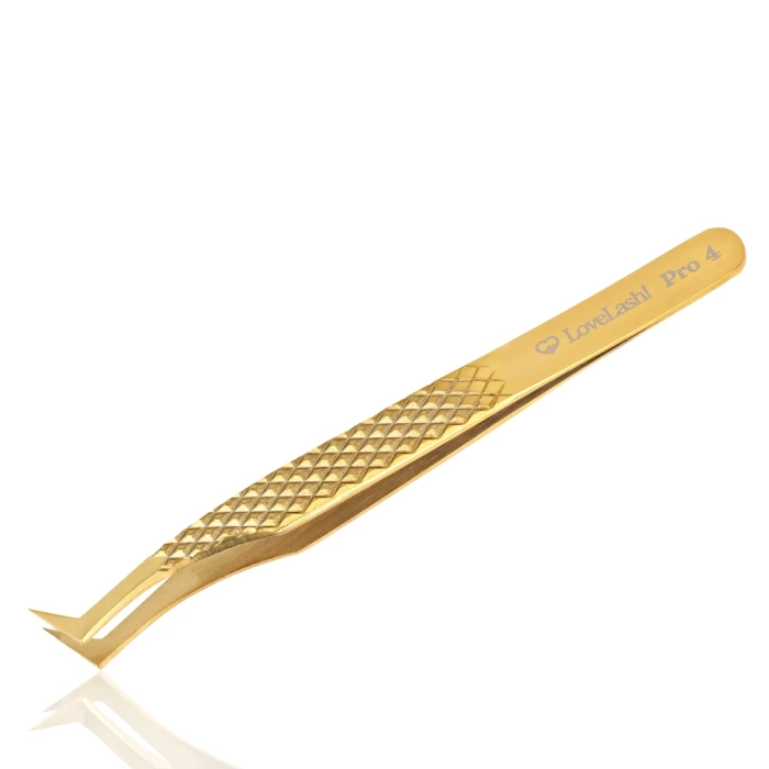 Pęseta do rzęs Pro 4 złota LoveLash