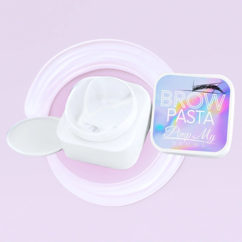 Brow Pasta do geometrii brwi kolorowa Pimp My Brows biała opakowanie