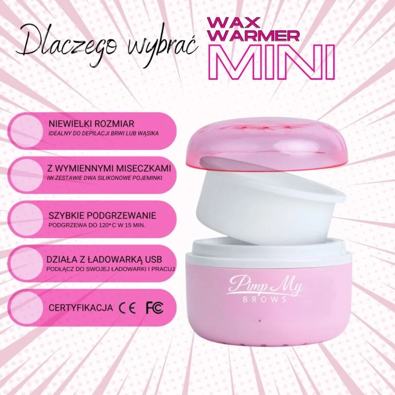 Podgrzewacz do wosku mały różowy WAX WARMER MINI