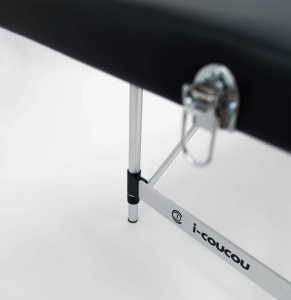 Łóżko kosmetyczne szerokość 70cm SLIM do rzęs czarne, aluminiowe I-coucou