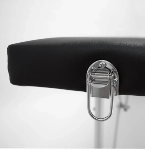 Łóżko kosmetyczne szerokość 70cm SLIM do rzęs czarne, aluminiowe