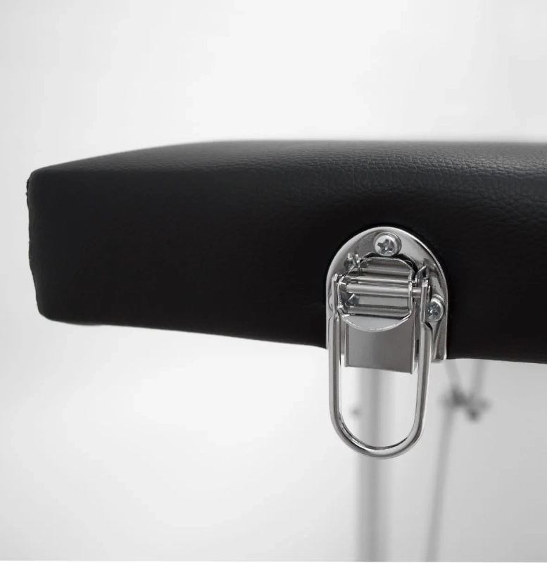 Łóżko kosmetyczne szerokość 70cm SLIM do rzęs czarne, aluminiowe