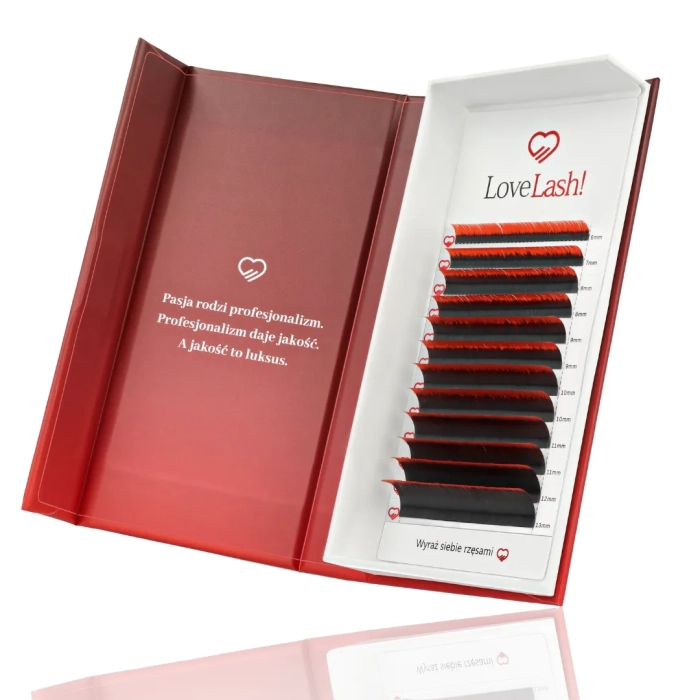 Rzęsy Ombre Czerwone sztuczne LoveLash