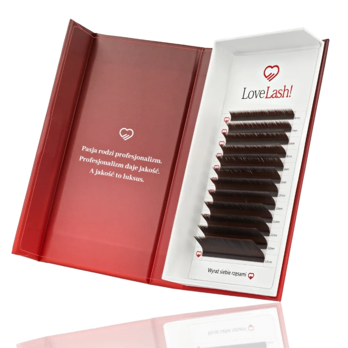 Rzęsy Dark Chocolate L0,10 Mix Brązowe LoveLash