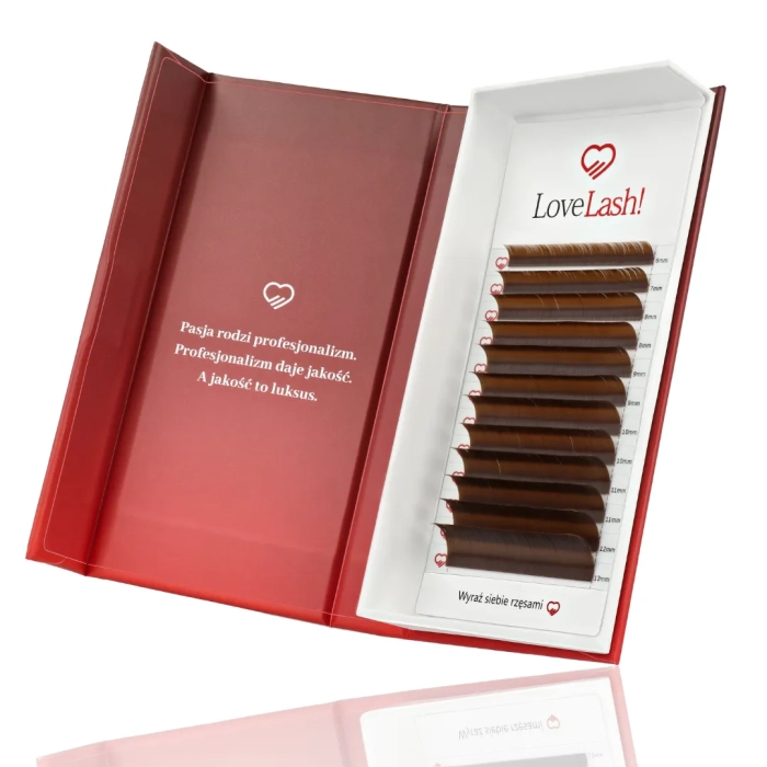 Rzęsy Dark Brown C0,10 Mix Brązowe LoveLash