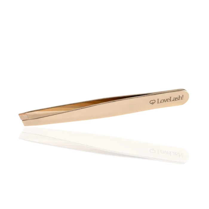 Pęseta do regulacji brwi złota, skośna LoveLash
