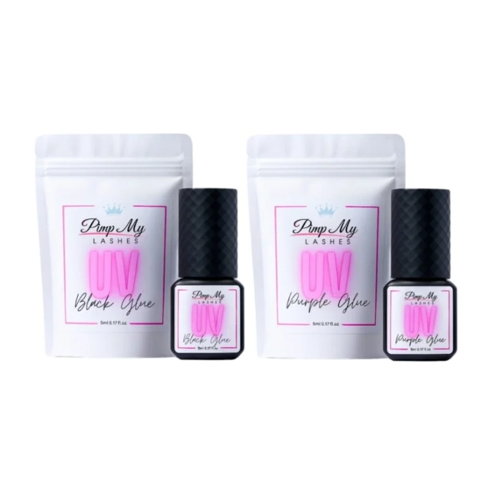 Klej do rzęs UV Black oraz Purple Glue 5 ml Pimp My Lashes