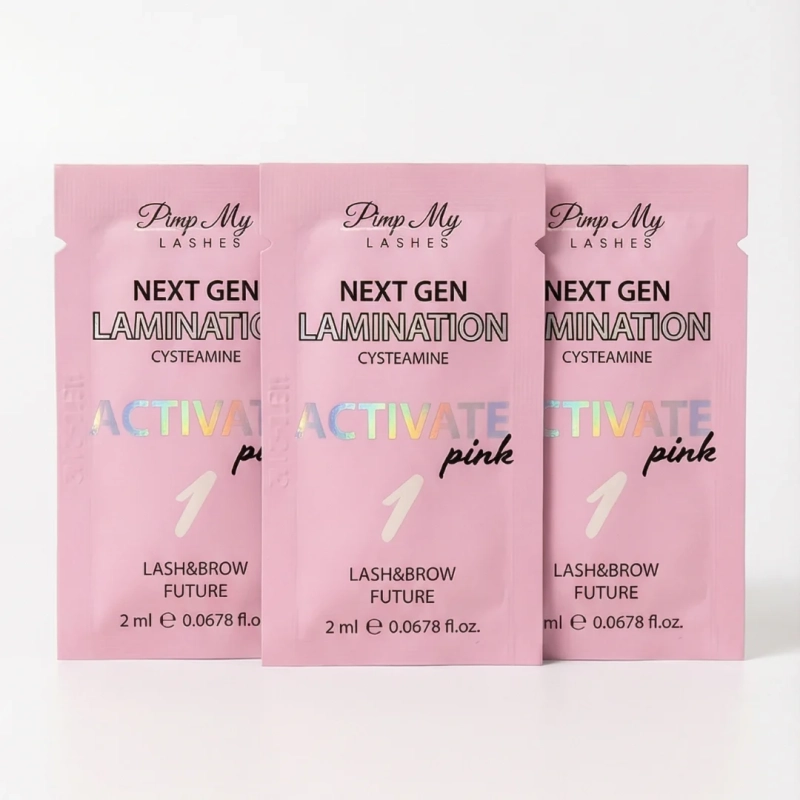 Preparat do koreańskiej laminacji rzęs i brwi Step 1 Activate Cysteamine PINK Next Gen Lamination 2ml Pimp