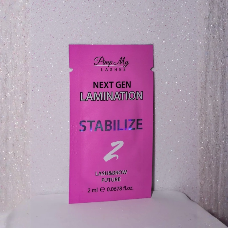 Preparat neutralizujący do laminacji rzęs i brwi Stabilize 2 Next Gen Lamination 2ml Pimp
