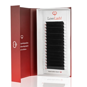Rzęsy Dark Brown C 16 pasków rzęs Black LoveLash