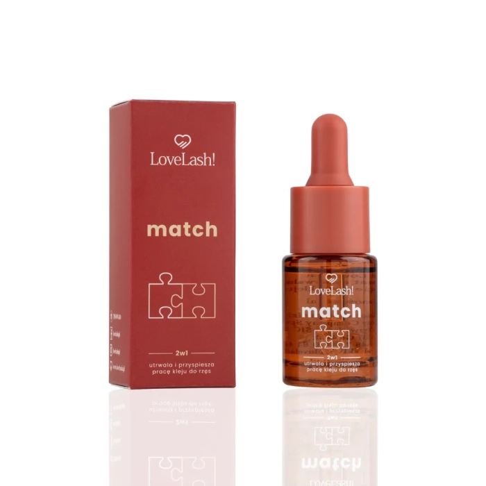 Match utrwala i przyspiesza pracę kleju do rzęs LoveLash 10ml buteleczka z pudełkiem