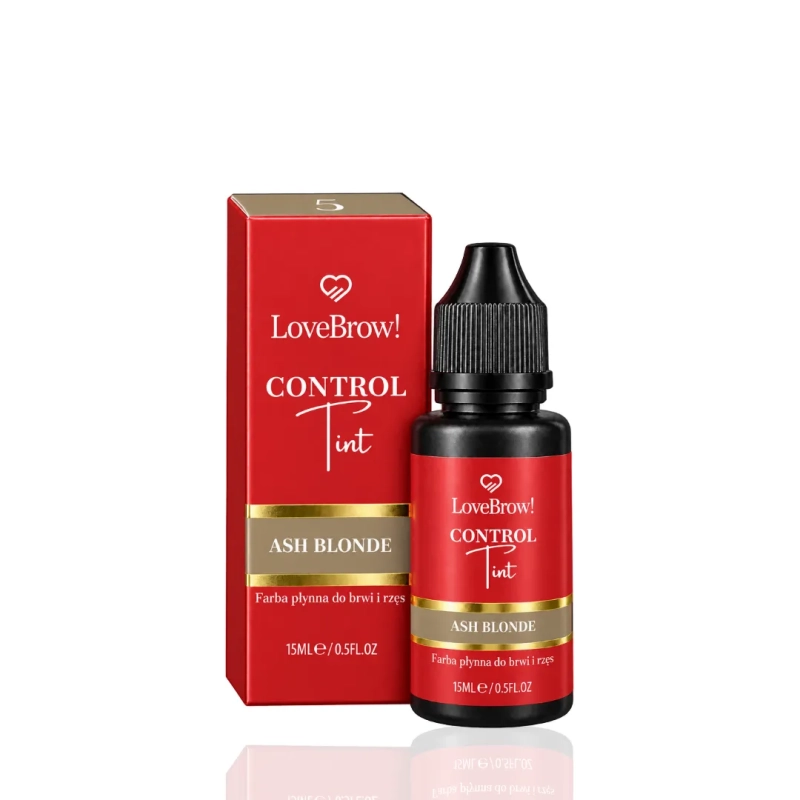 Farba płynna do brwi i rzęs Ash Blonde Control Tint 15 ml Love Brow