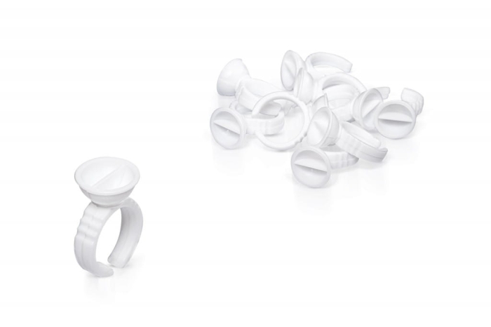 Pierścionek na klej do przedłużania rzęs dwukomorowy 50szt.