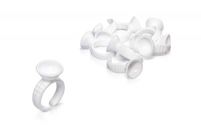 Pierścionek na klej do przedłużania rzęs jednokomorowy 50szt.